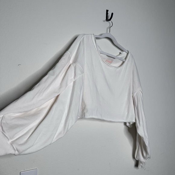 Free People Movement Crop It Like Its Hot Pullover Oversized Sweater Sz S Cozy - Picture 3 of 6